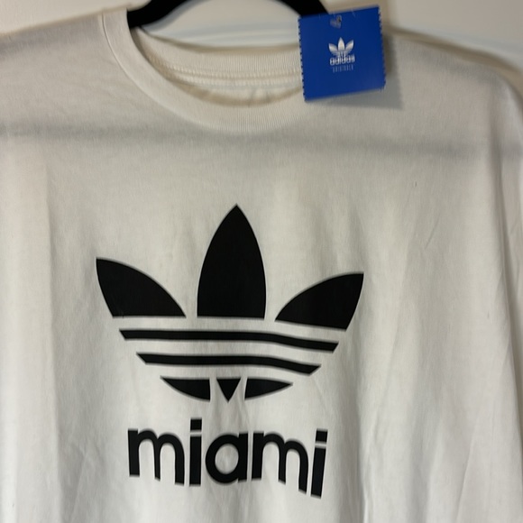 VINTAGE Adidas originals Women’s Miami T-shirt athletic slim fit - Picture 7 of 7
